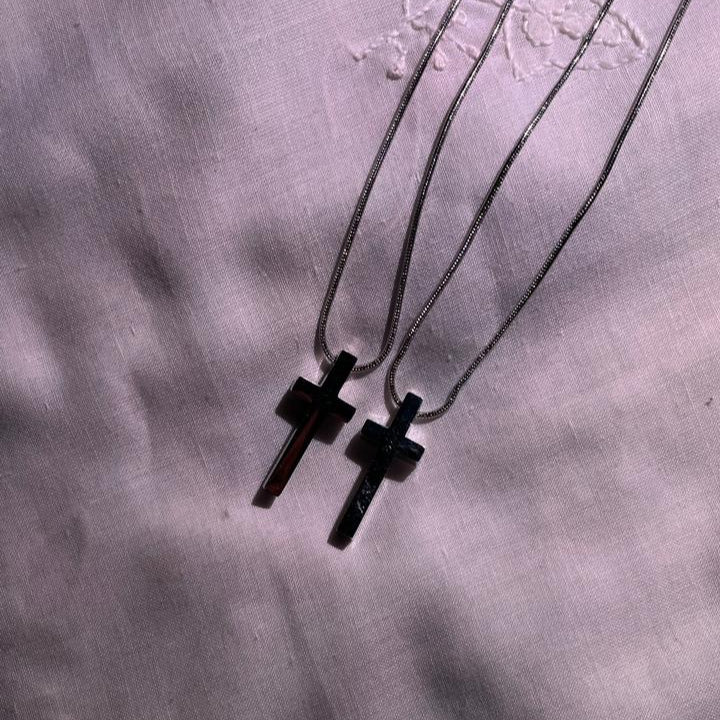 Steel Faith – Men’s Silver Cross Pendant Necklace